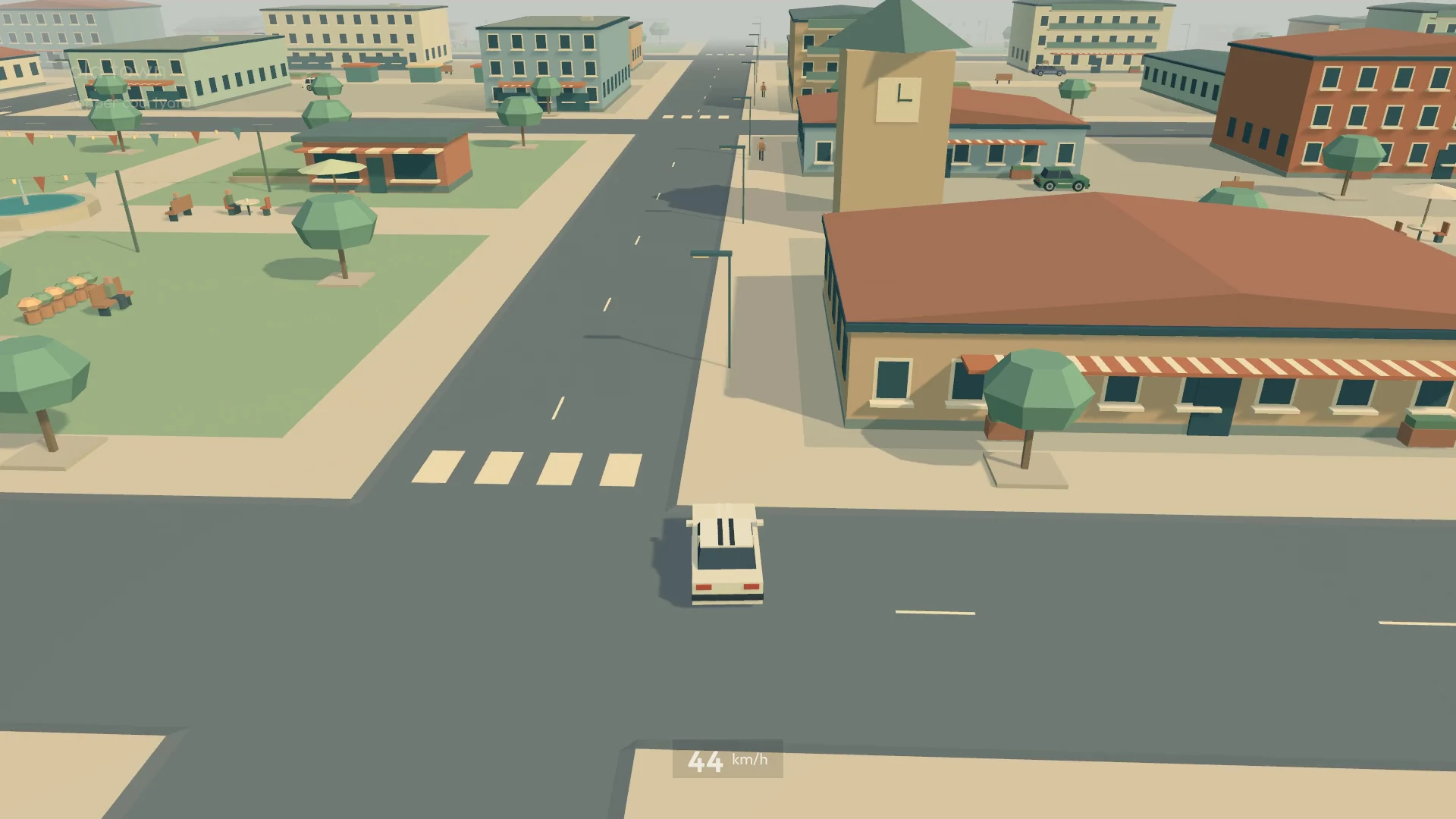 A car at the town square in Mavora